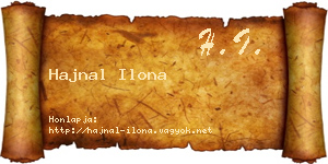 Hajnal Ilona névjegykártya